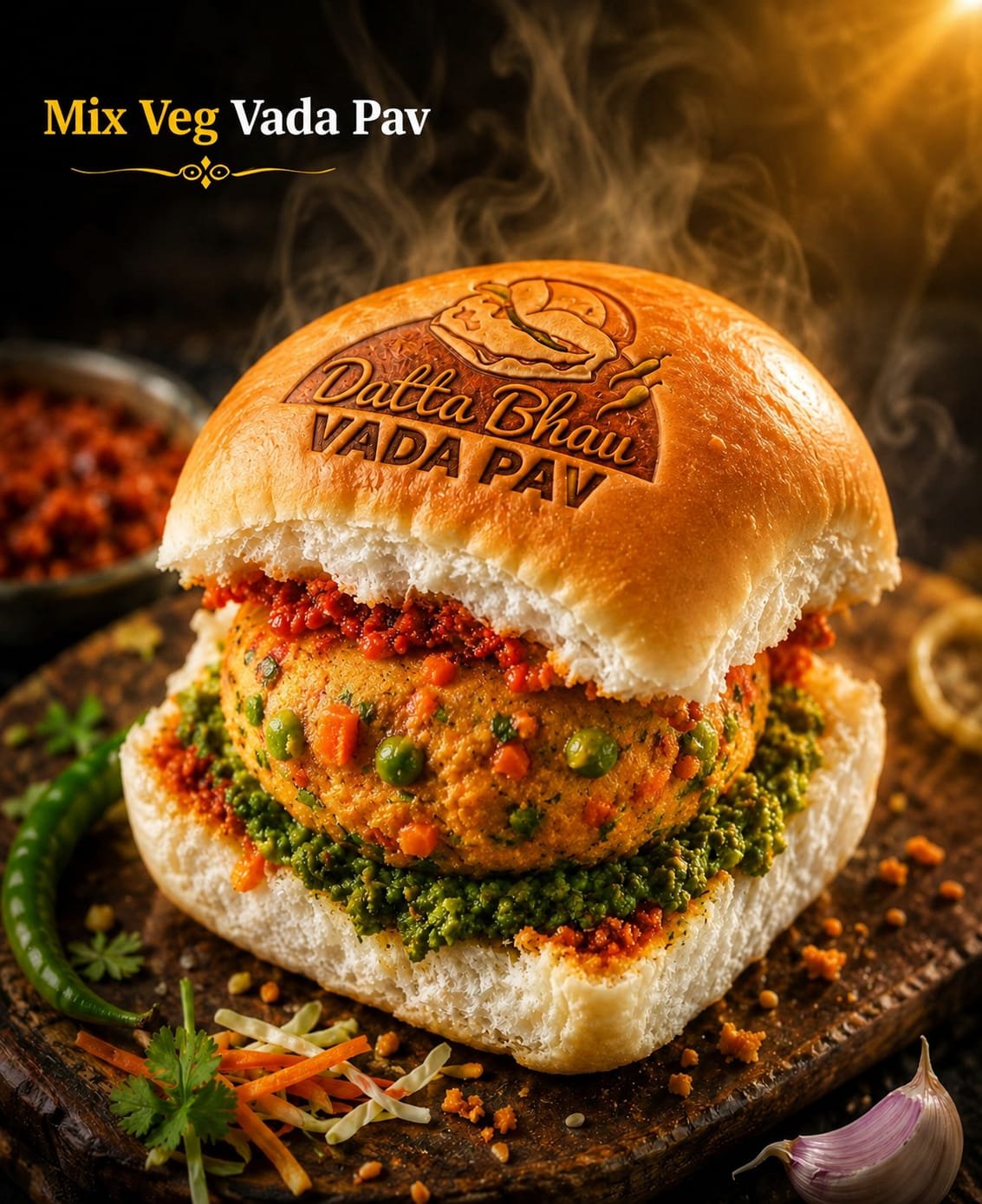 Mix Veg Vada Pav